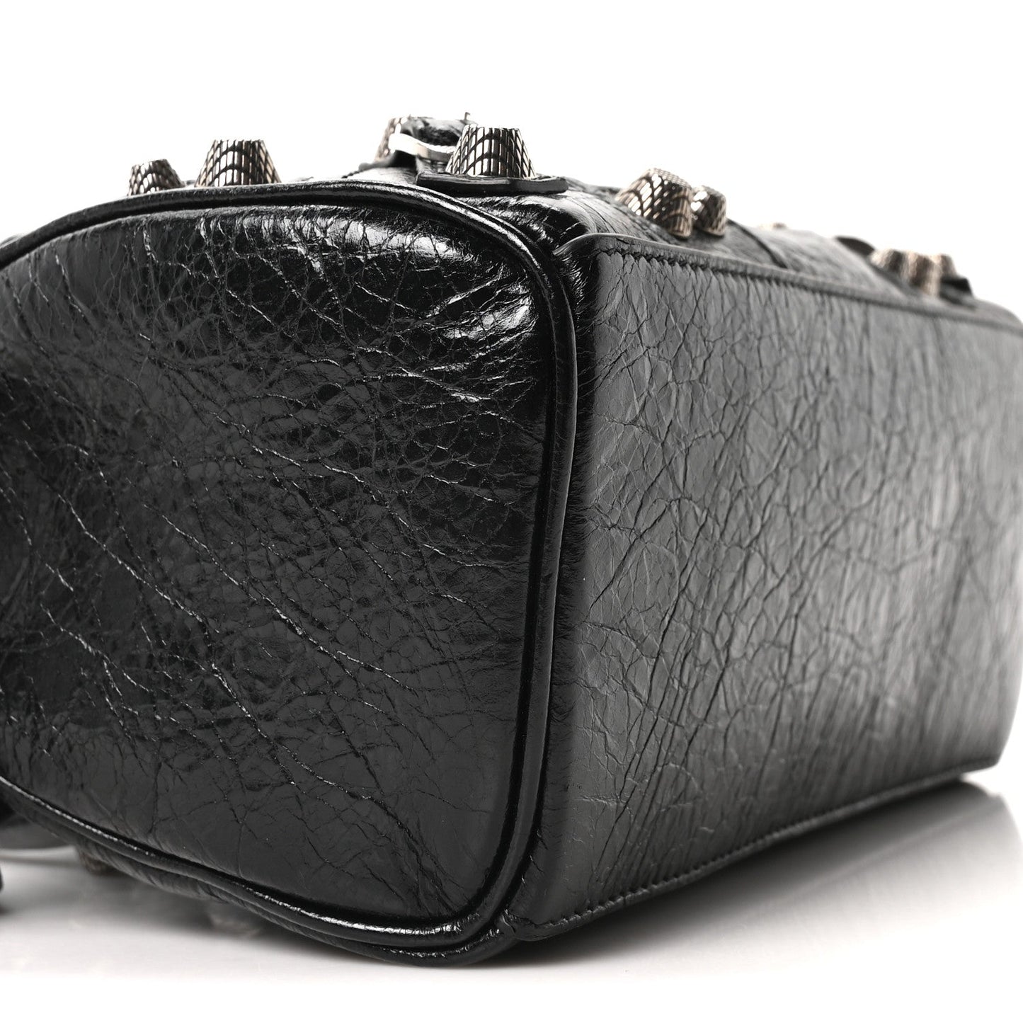 Agneau Arena Mini Le Cagole Duffle Crossbody Bag Black