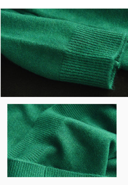 Retro Buckle Knit Loose Sweater
