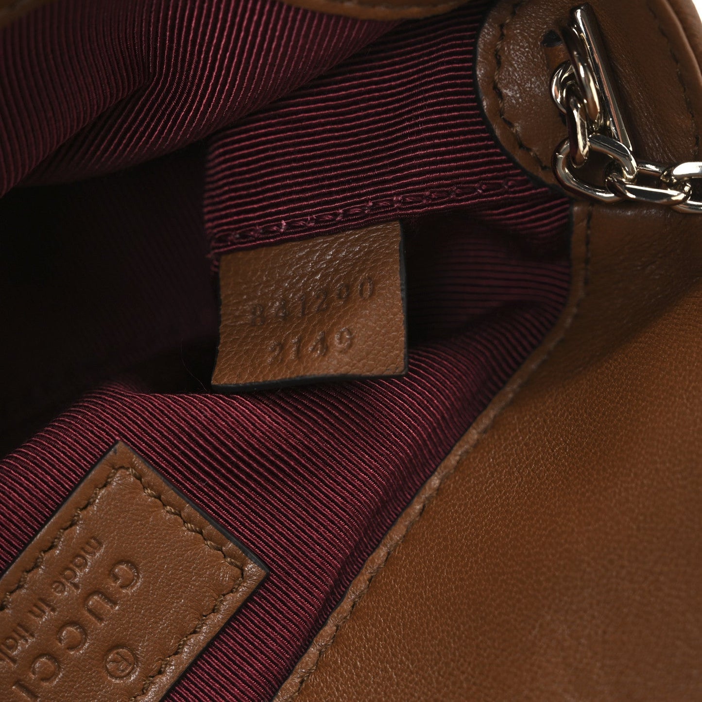 Lambskin Matelasse Mini GG Marmont Shoulder Bag Brown