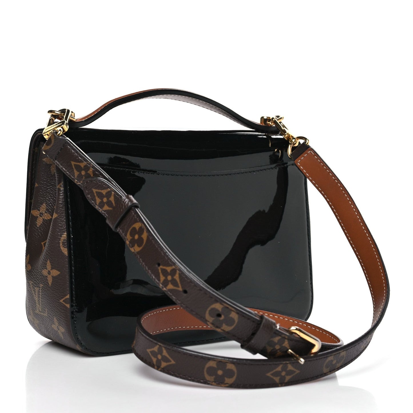 Patent Calfskin Monogram Cherrywood BB Black
