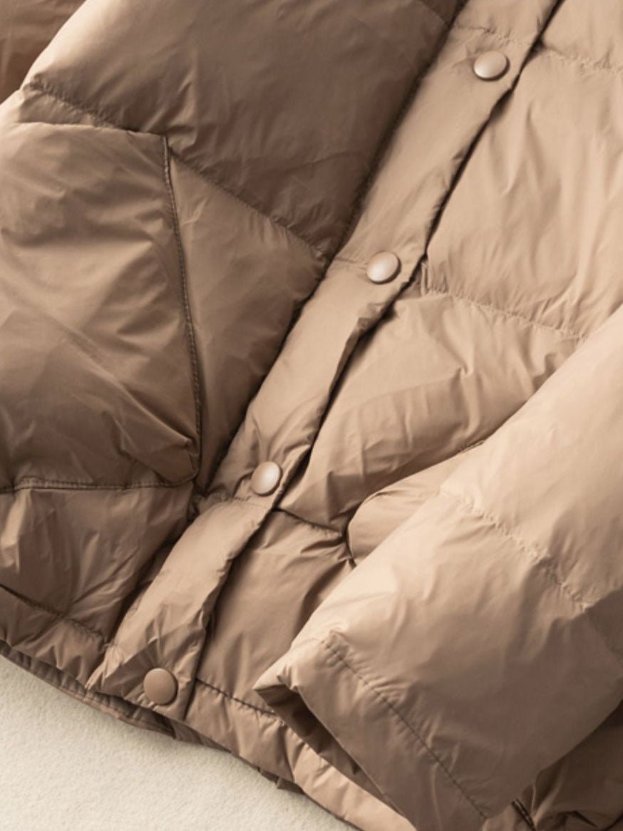 Lightweight And Loose Literary Vintage Short Version Down Jacket Coat