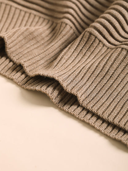 Women Turtleneck Half Sleeve Loose Pullover Sweater