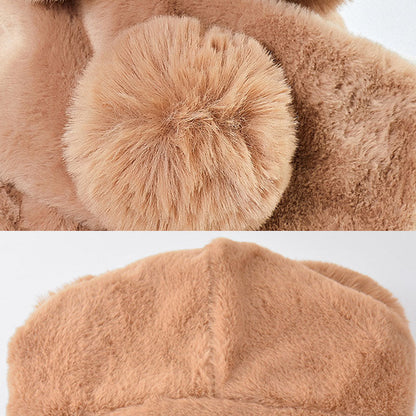 Women Winter Solid Plush Warm Hats