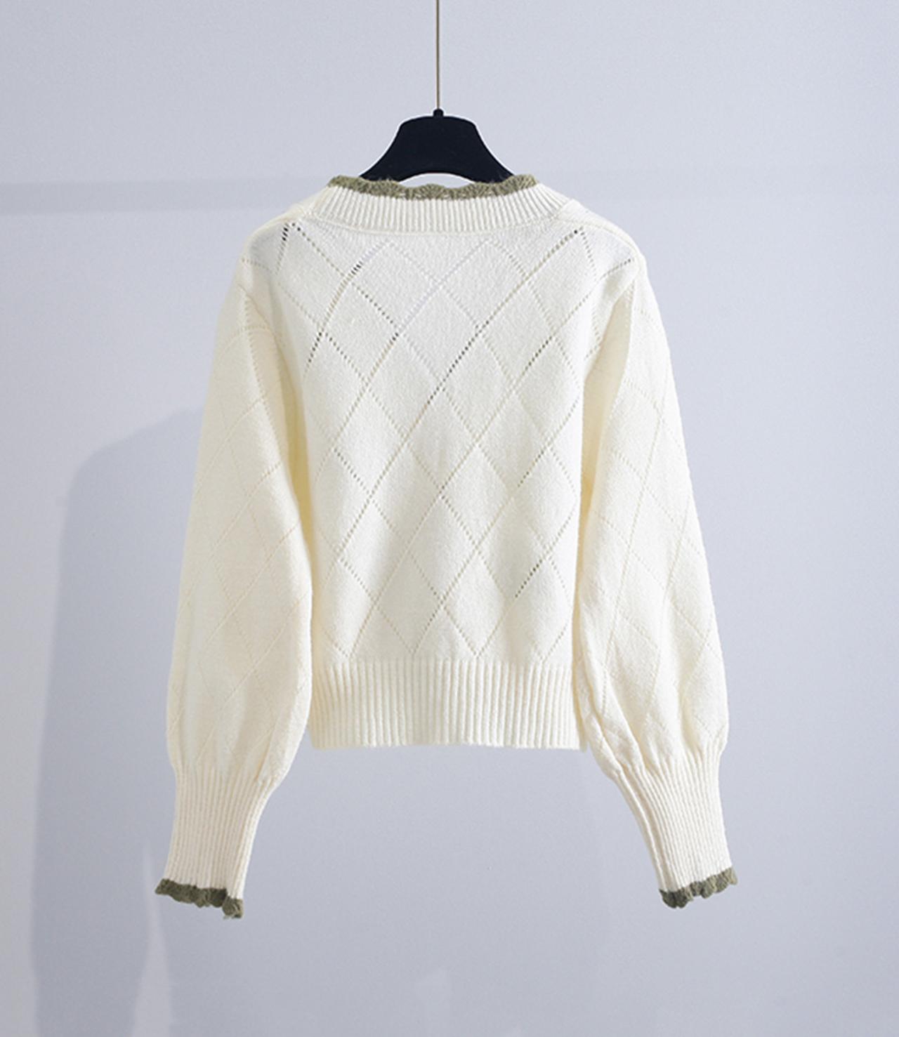 Lovely flowers long sleeve cardigan sweater  140