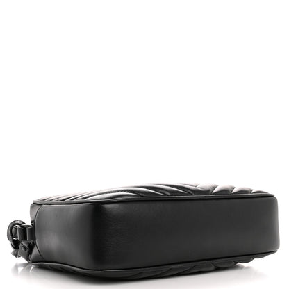 Calfskin Matelasse Monogram Monochrome Lou Camera Bag Black