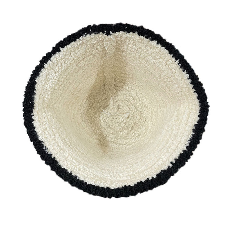 Women Winter Artsy Knitted Spliced Warm Hat