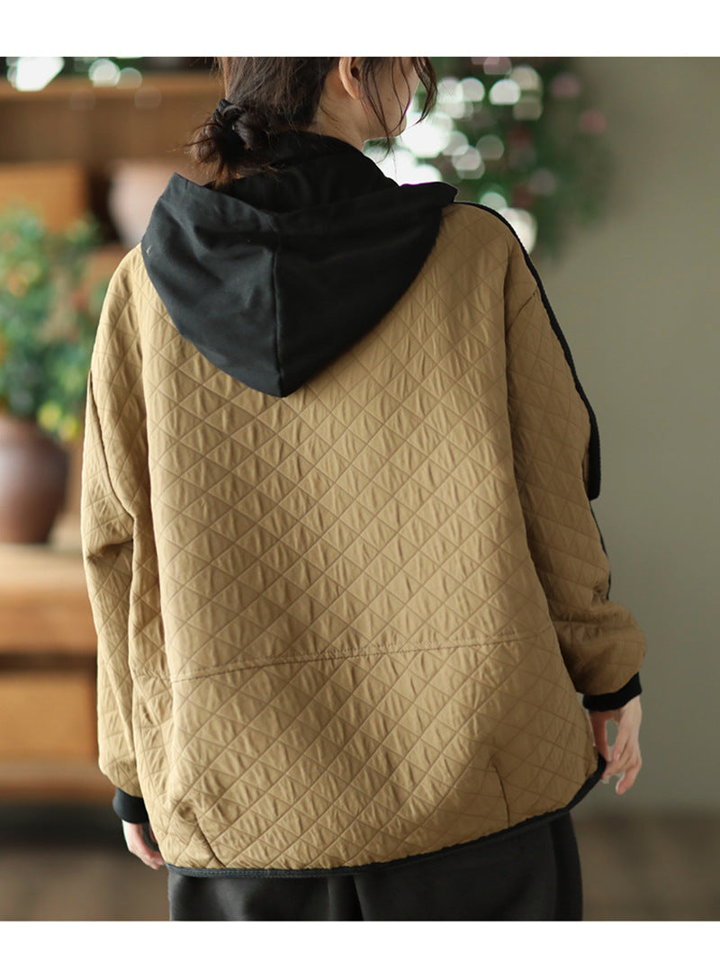 Retro Fashion Double Breasted Casual Fake Two Piece Coat