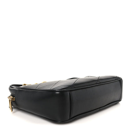 Lambskin Quilted Le Maillon Chain Strap Crossbody Black