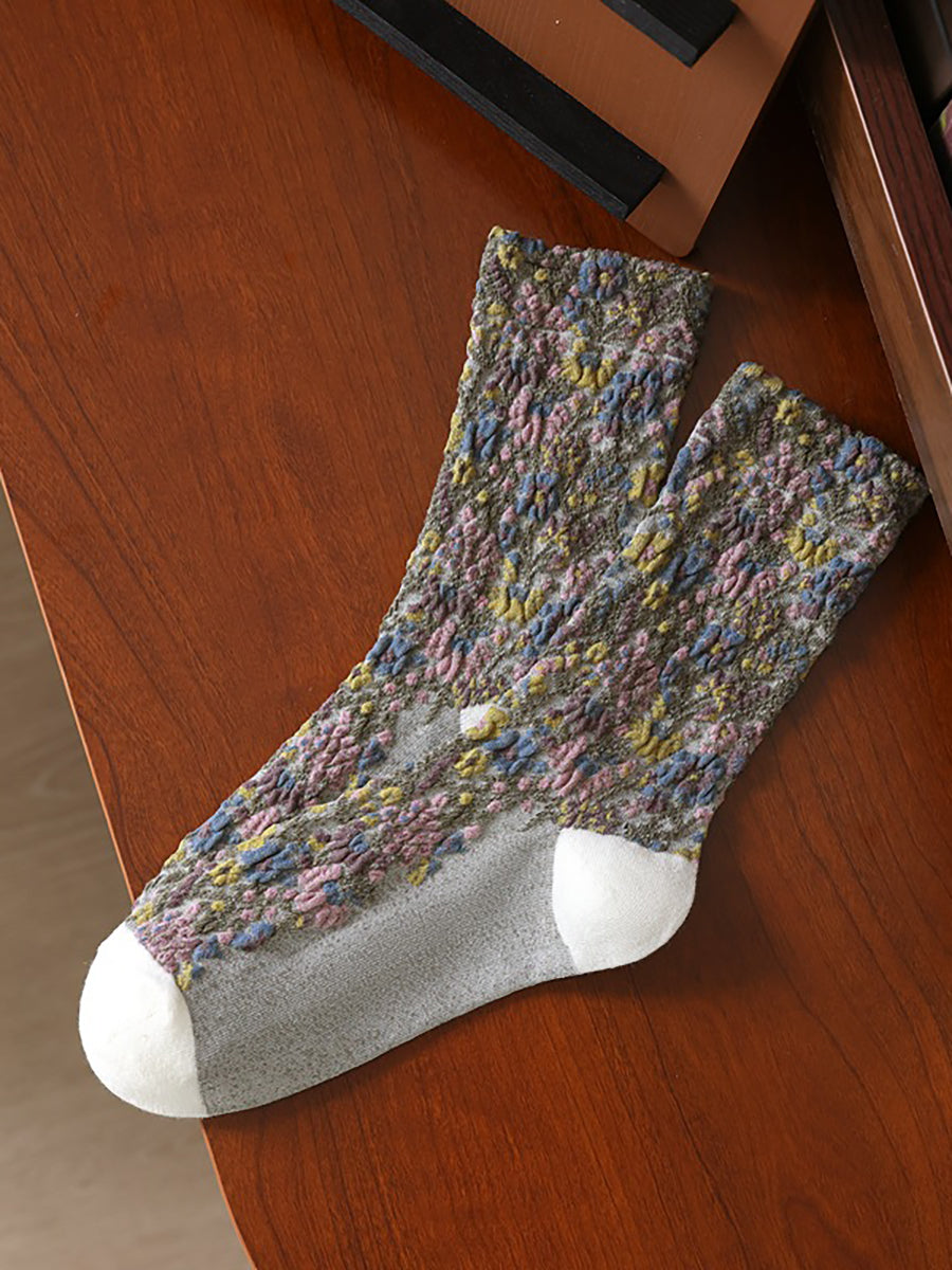 5 Pairs Vintage Winter Socks For Women