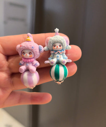 Cute Asymmetrical Alloy Cartoon Doll Stud Earrings