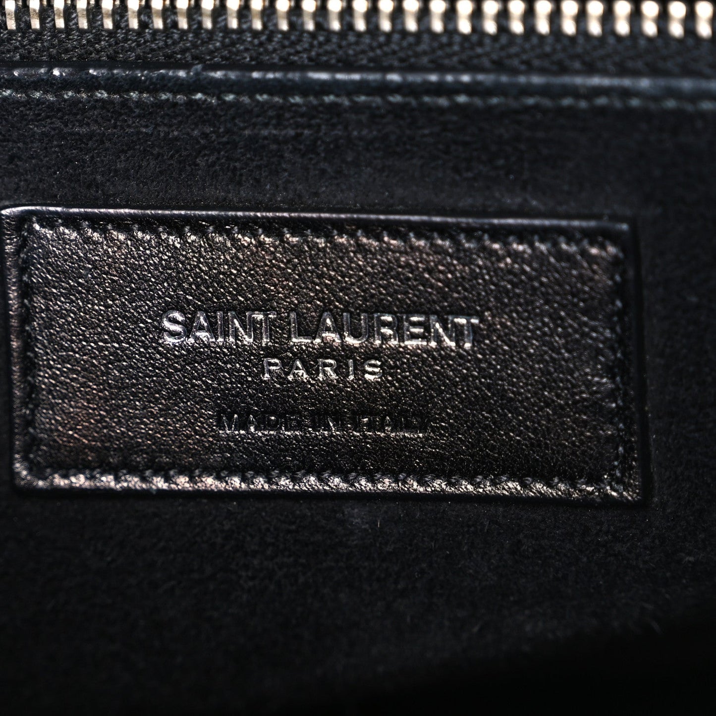 Calfskin Crocodile Embossed Small Sac de Jour Black