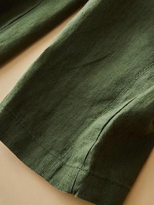 100% Linen Solid Color Versatile Art Casual Pants