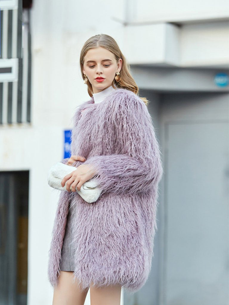 Faux Fur Long Coat Women Winter Coat