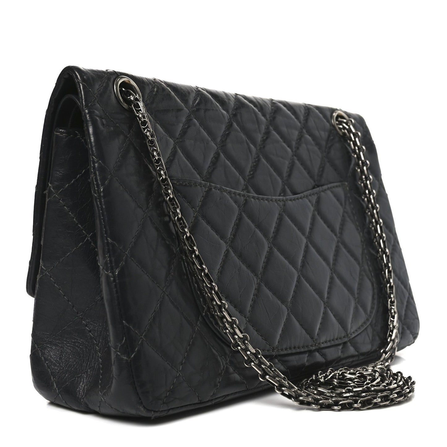 Aged Calfskin Quilted 2.55 Reissue 226 Flap Grey