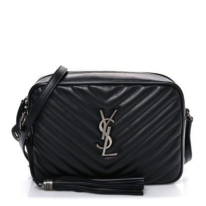 Calfskin Matelasse Monogram Lou Camera Bag Black