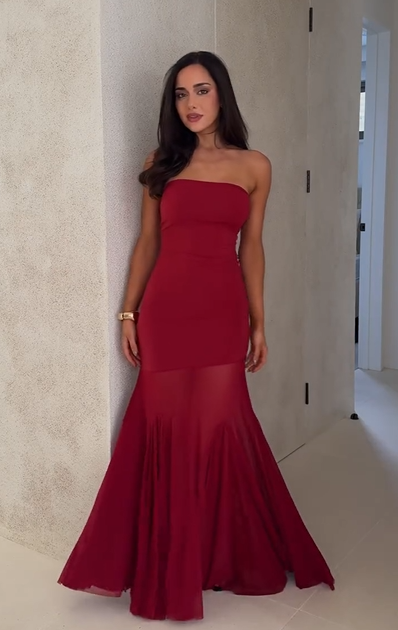 Sexy Bandeau One-Shoulder Solid Color Dress