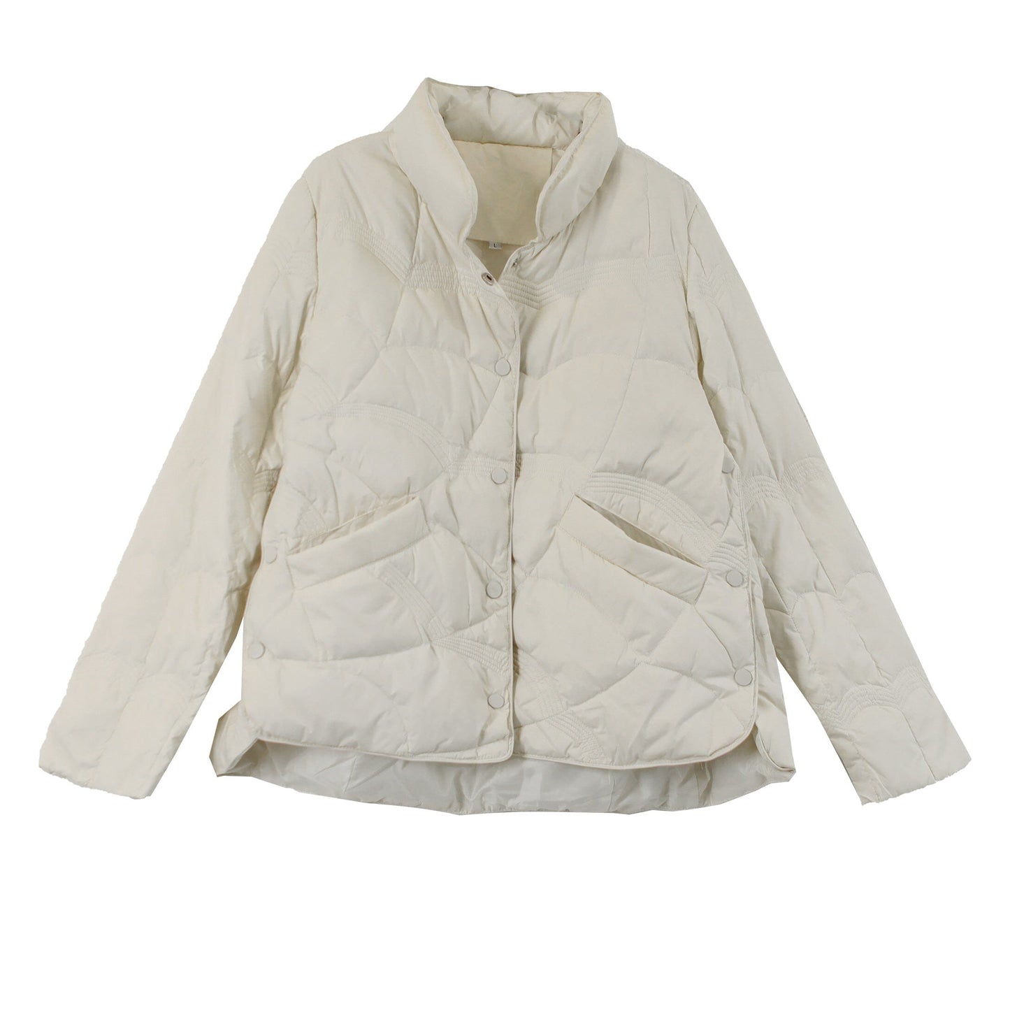 Winter Retro Casual Solid Warm Down Coat