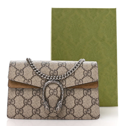 GG Supreme Monogram Super Mini Dionysus Shoulder Bag Taupe