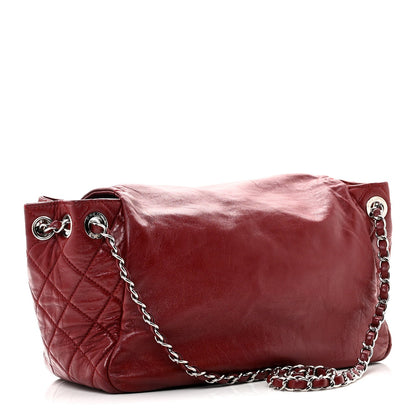 Lambskin Medium Rock and Chain Flap Red