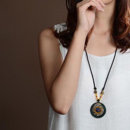 Handmade Ethnic Style Necklace Agate Chain