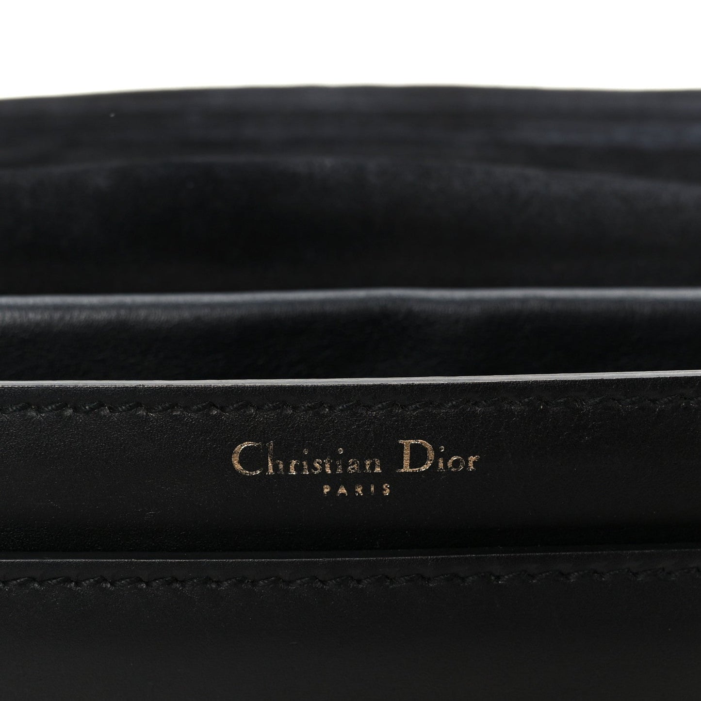 Calfskin J'Adior Chain Flap Bag Black