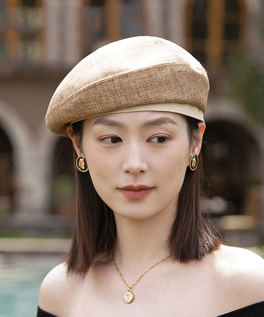 2025 New Stylish Versatile Khaki Beret Hat