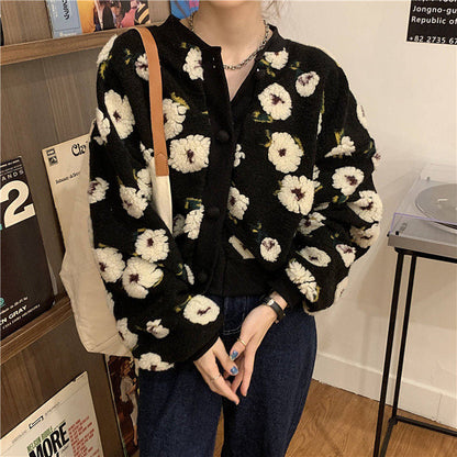 Vintage flowers, short coats, loose  tops  1458