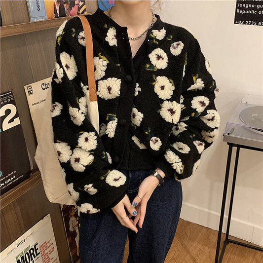 Vintage flowers, short coats, loose  tops  1458