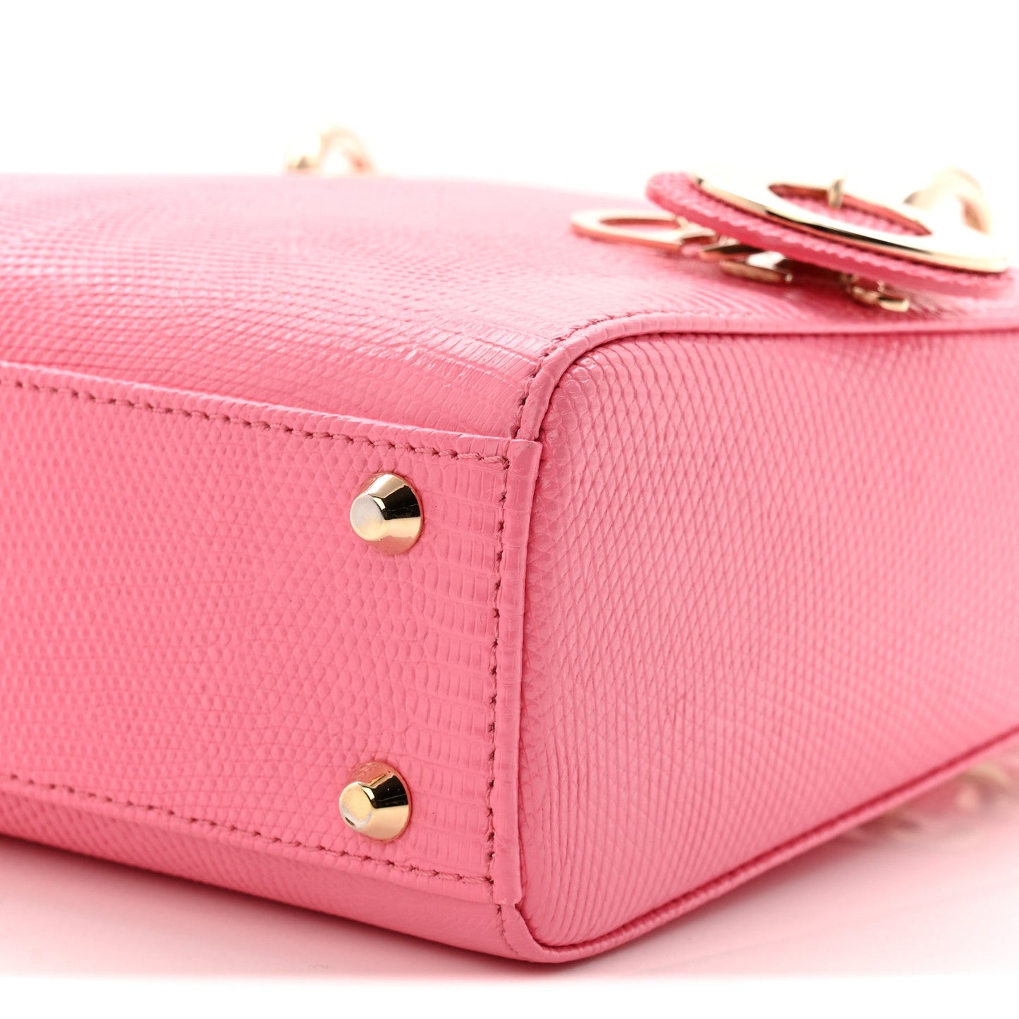 Lizard Mini Lady Dior Pink