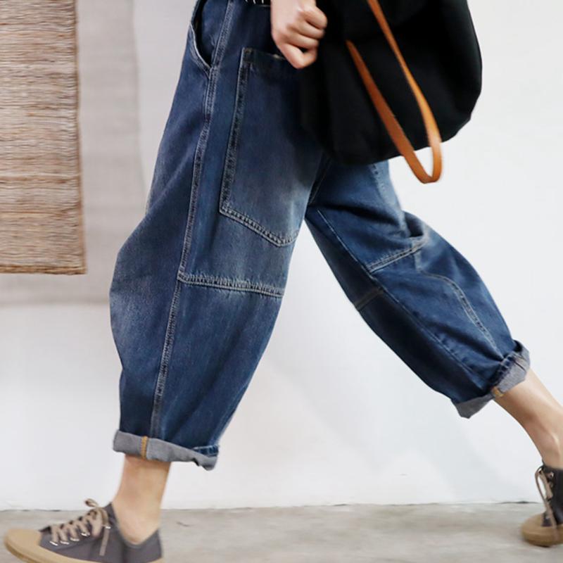 Autumn High Waist Jeans Loose
