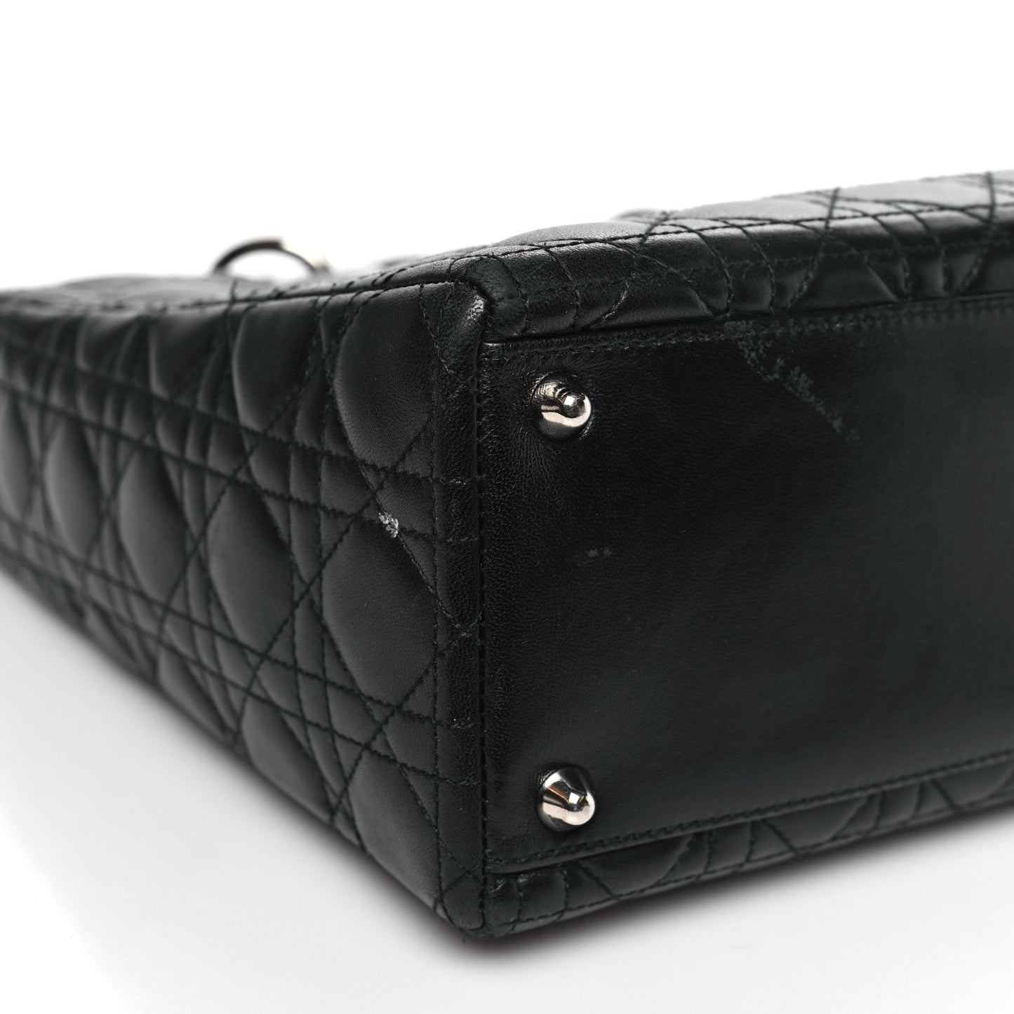 Lambskin Cannage Large Lady Dior Black