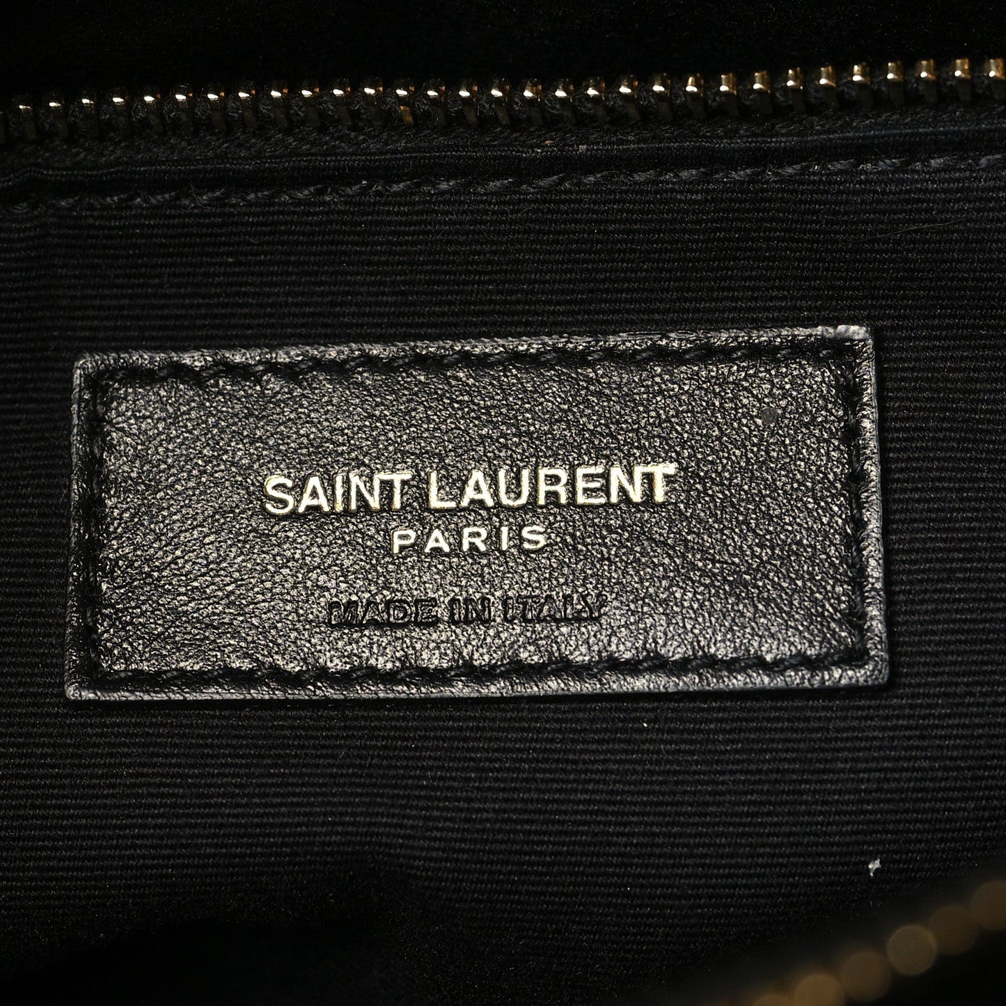 Calfskin Y Quilted Monogram Medium Loulou Chain Satchel Black