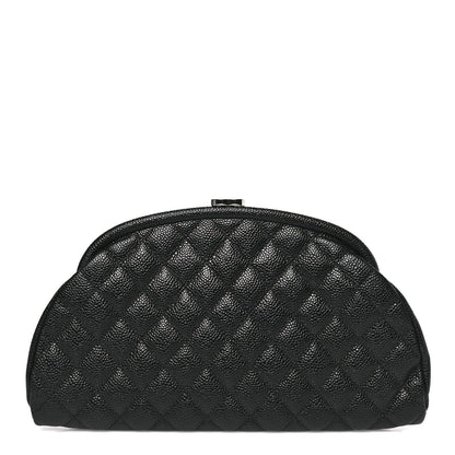 Caviar Quilted Timeless Clutch Black