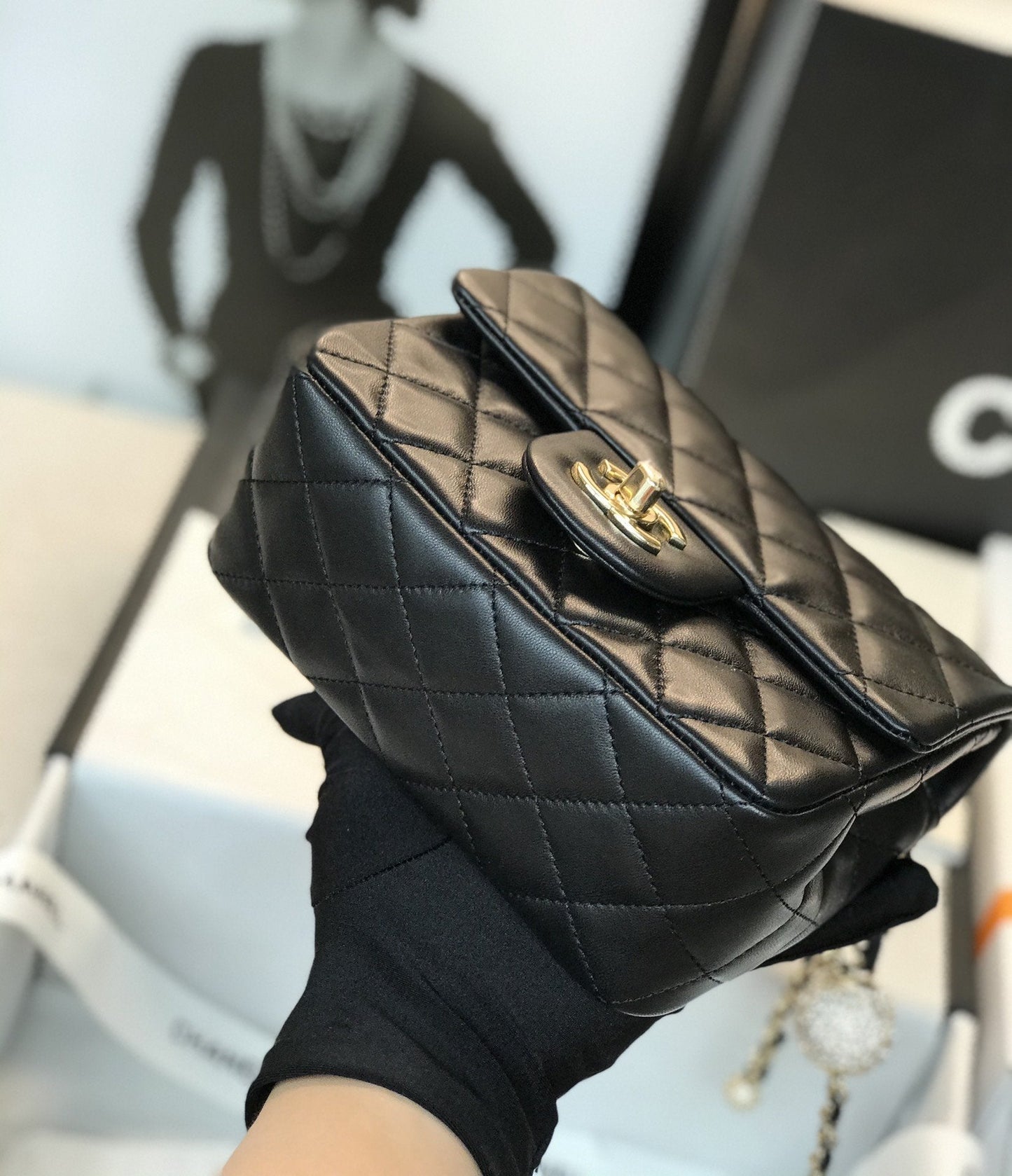 Chanel Classic Mini Square Black