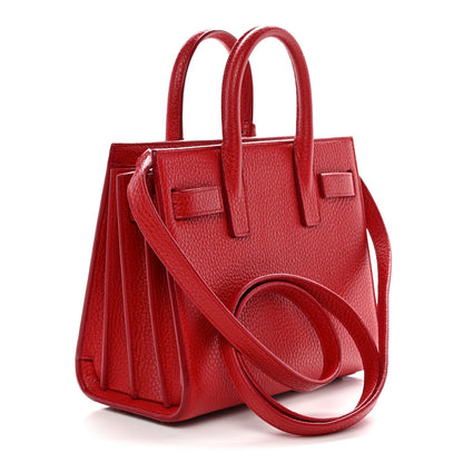 Grained Calfskin Nano Sac De Jour Souple Lipstick Red