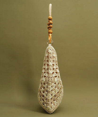 Chic Beige Hollow Out Straw Woven Women Shoulder Bags