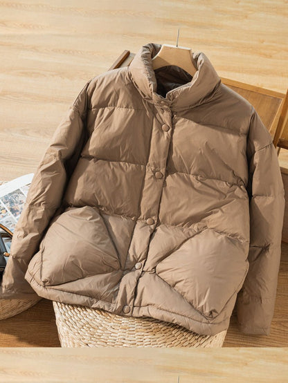 Lightweight And Loose Literary Vintage Short Version Down Jacket Coat