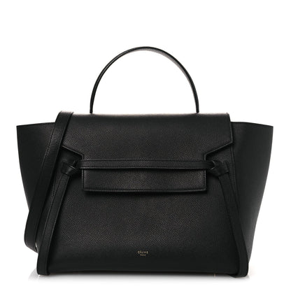 Grained Calfskin Mini Belt Bag Black