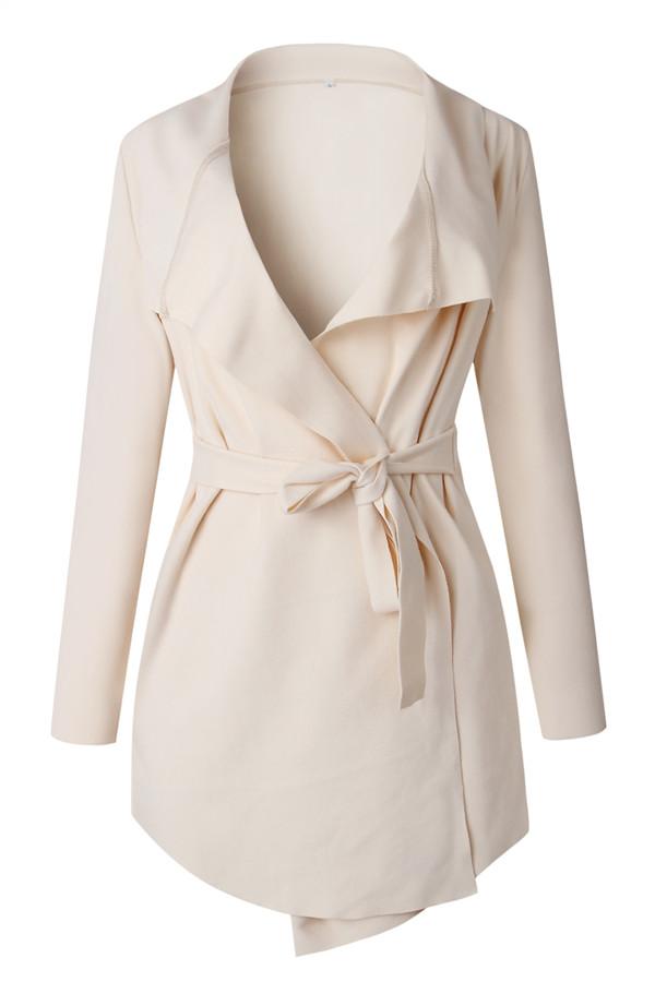 V-neckline Tie Irregular Elastic Cardigan Sweater