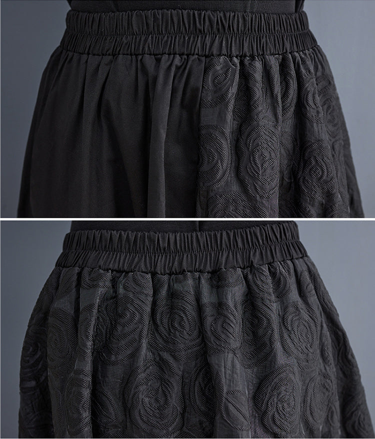 Loose Plus Size Stitching Design Skirt