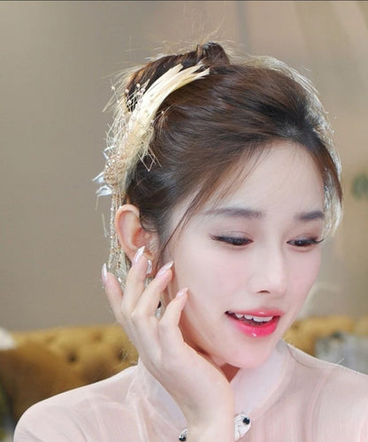 Vogue Gold Alloy Chicken Hair Tassel Hairpin