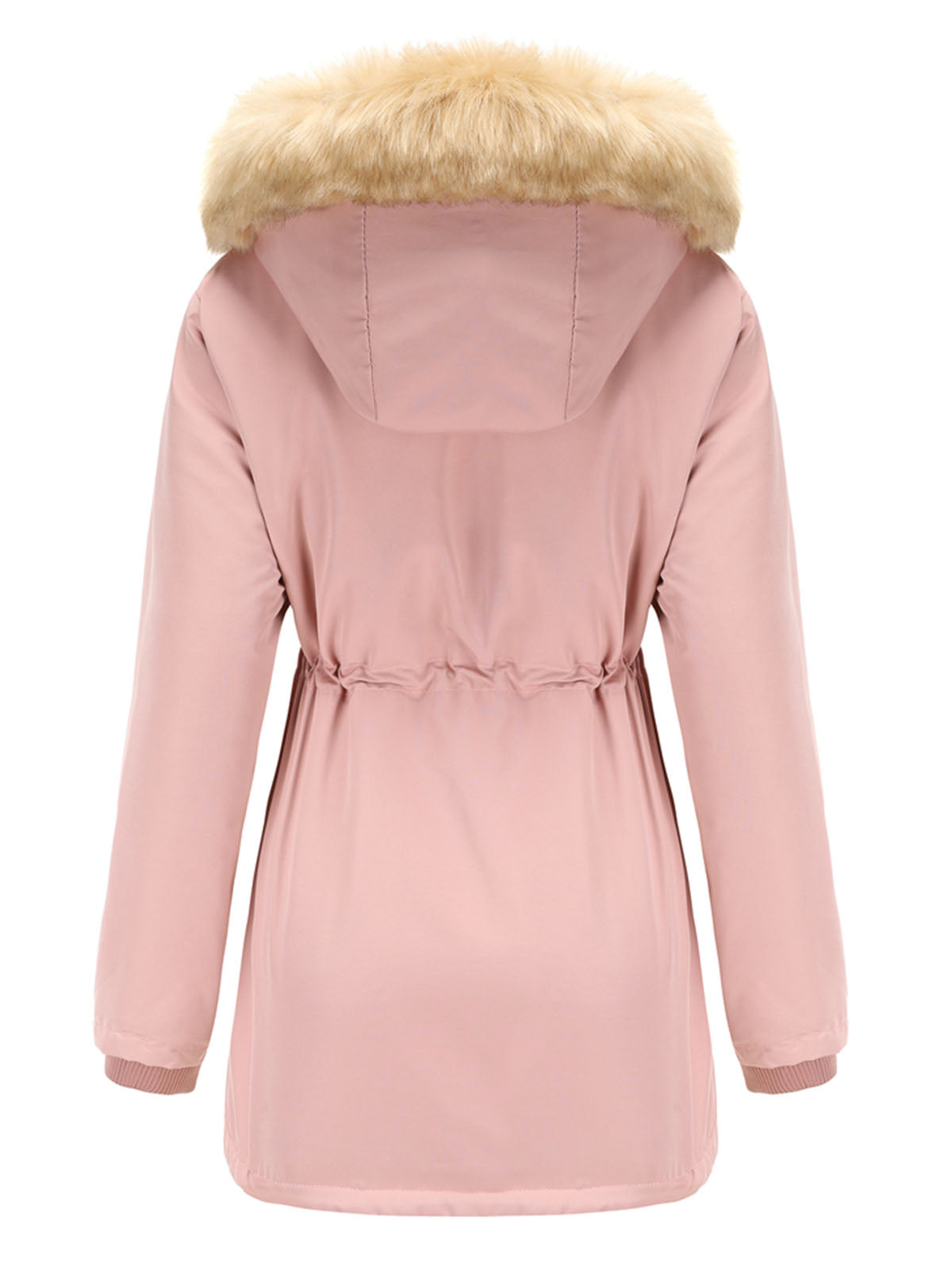Women's Coat Daily Lamb wool Fall Winter Regular Midi Length Coat Solid Color Oversized Coat
