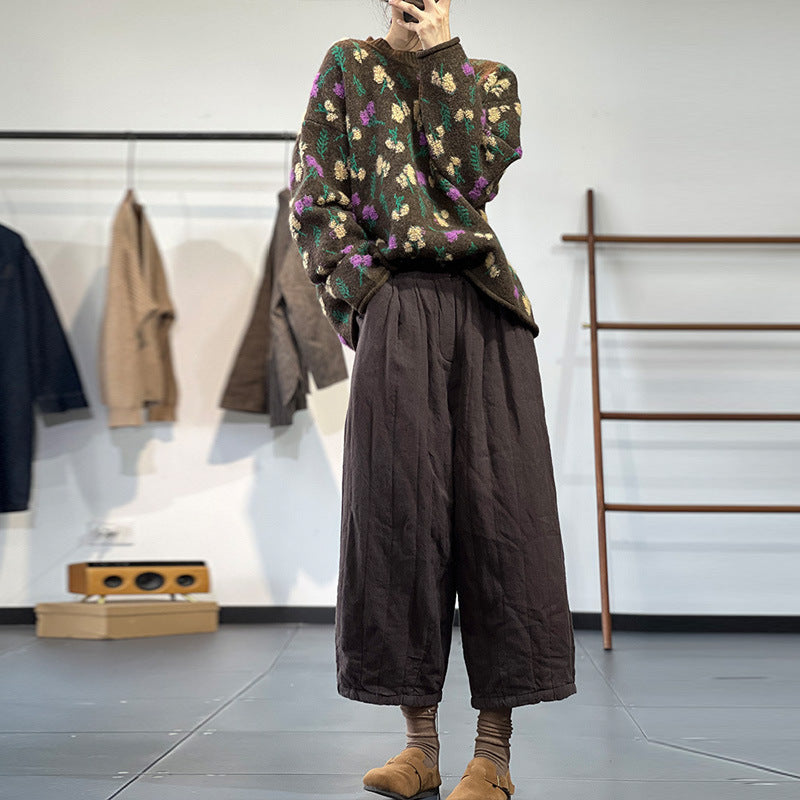 Vintage Jacquard Knitted Pullover Sweater