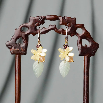 Glazed Osmanthus Small Fresh Forest Earrings