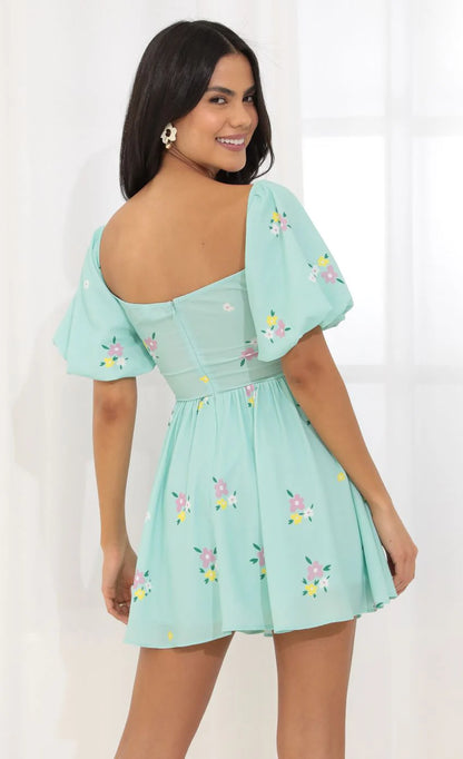 Tummy Cutout Dress in Green
