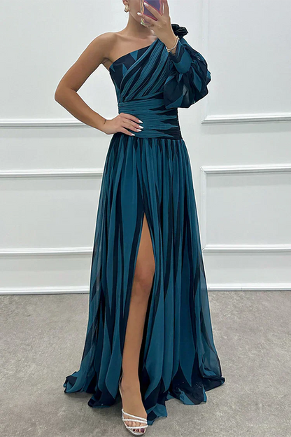 Cordelia | Women's Wedding Guest One Shoulder Asymmetric Maxi Dress