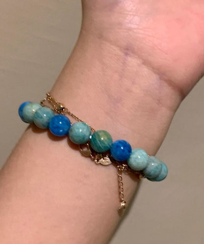 2025 New Blue Amazonite Beads Chain Bracelet