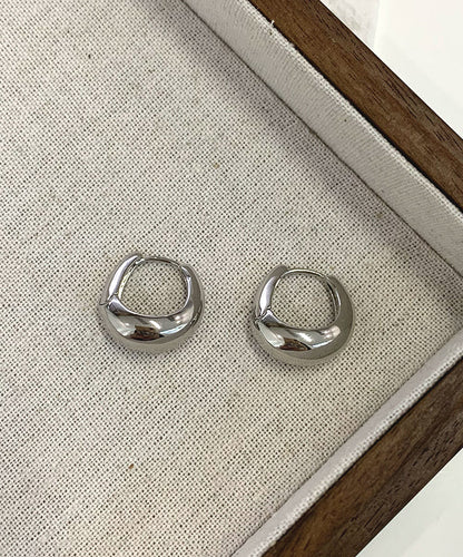 Original Design Silk Copper Overgild Hoop Earrings