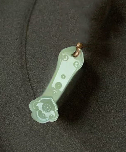 Simple Yellow Weave Jade Ruyi Calabash Phone Chains