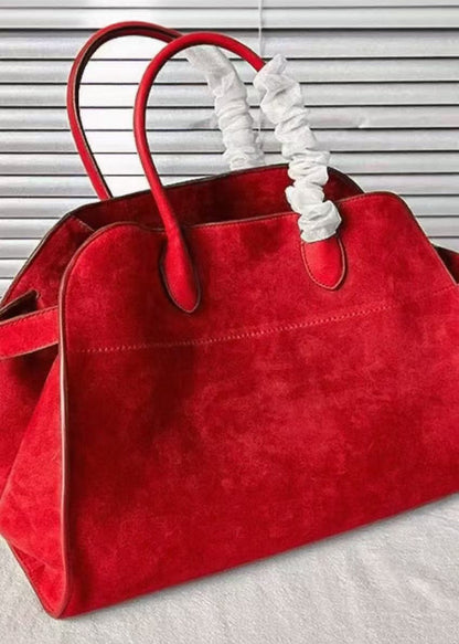 Fashion Orange Large Capacity Suede Tote Handbag
